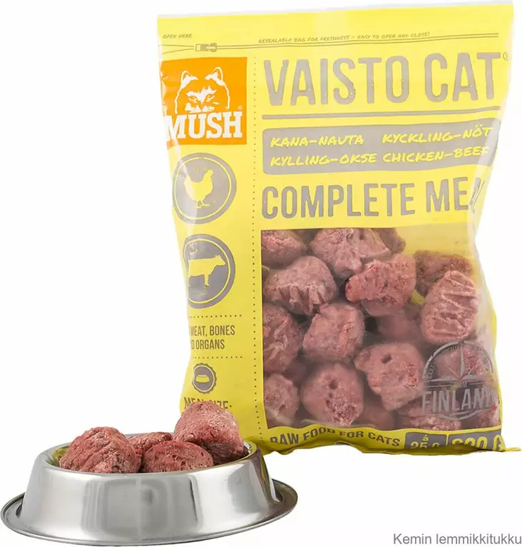 Mush Vaisto Cat keltainen 800g - Kissan raakaruoka - 37310 - 1