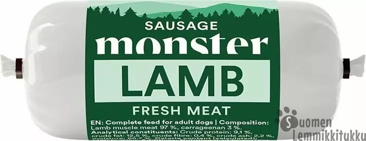 Dog Sausage Lamb 400g, lammas - treenimakkara - Treenimakkarat koiralle - 42400 - 1