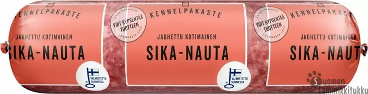 Jauhettu sika-nauta 800g pötkö, luuton, ennakkotilaus 14x800g - Kennelpakaste raakaruoka - 42690 - 1