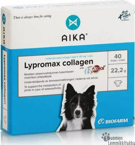 Aika Lypromax Collagen 40 kaps - Koiran lisäravinteet ja öljyt - 39990 - 1