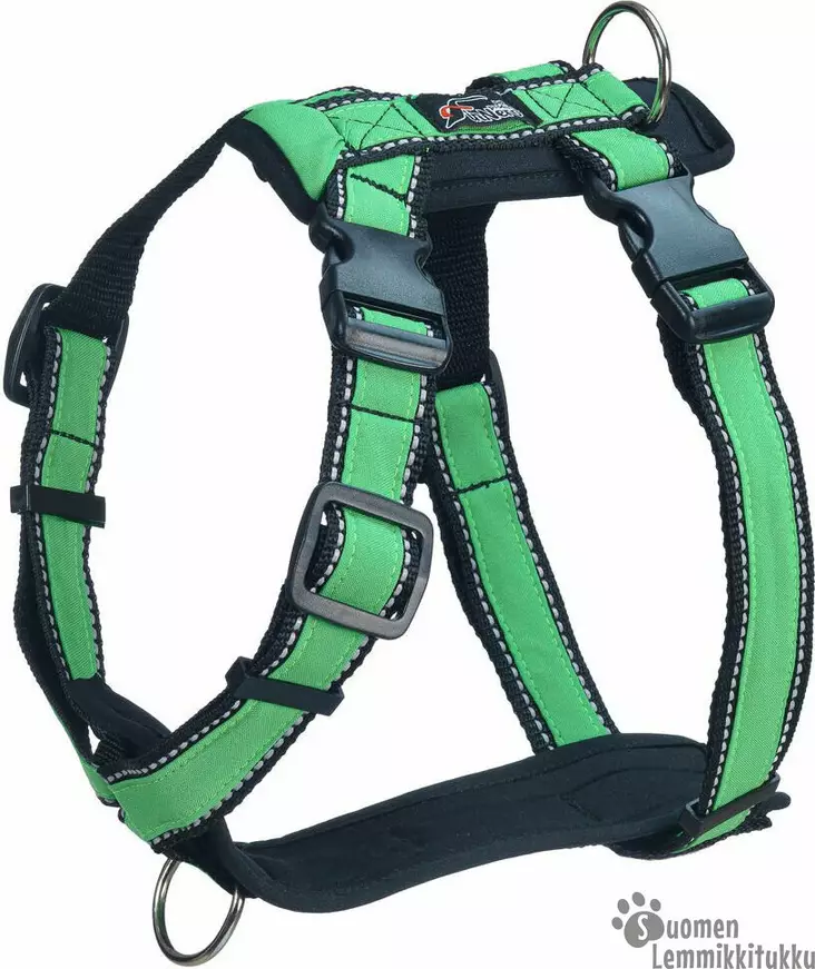 "Matkalla kotiin"-malliston RESCUE valjas, vihreä, koko XS - Valjaat pienille koirille ja pennuille  - 40310 - 1