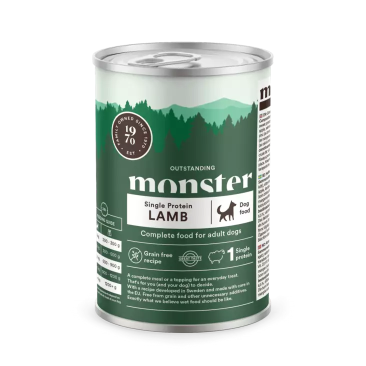 Monster Single Protein Lammas 400g - Koiran märkäruoka - 40250 - 1