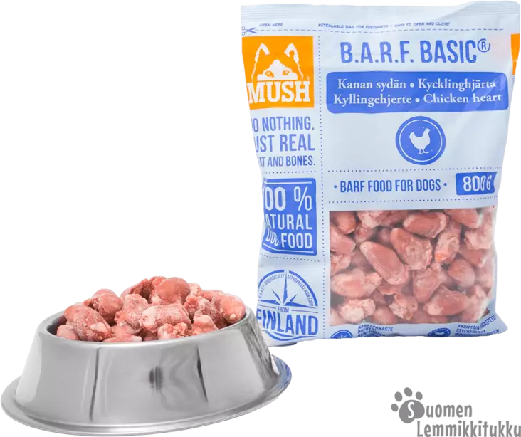 Mush Kanan sydän kokonainen 800g - Koiran raakaruoka - 41740 - 1