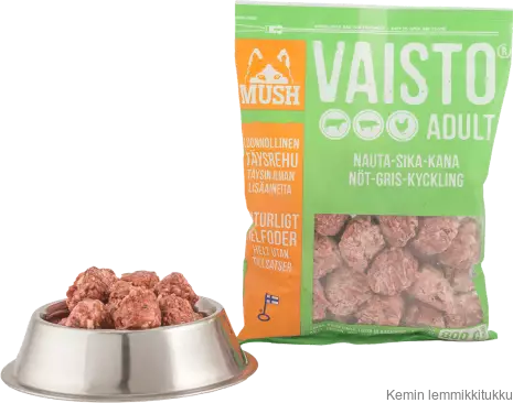 Mush Vaisto vihreä nauta-sika-kana, Ennakkotilaus 8 x 800g - Mush raakaruoka - 37360 - 1