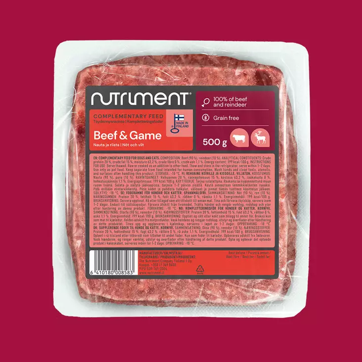 Nutriment Beef-Game 9x500 g - Nutriment By Rauh! raakaruoka - 43110 - 1