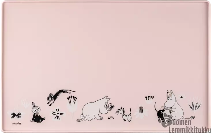 Muumi Silikonialusta, pinkki 48x30cm - Koiran ruokakupit - 41380 - 1
