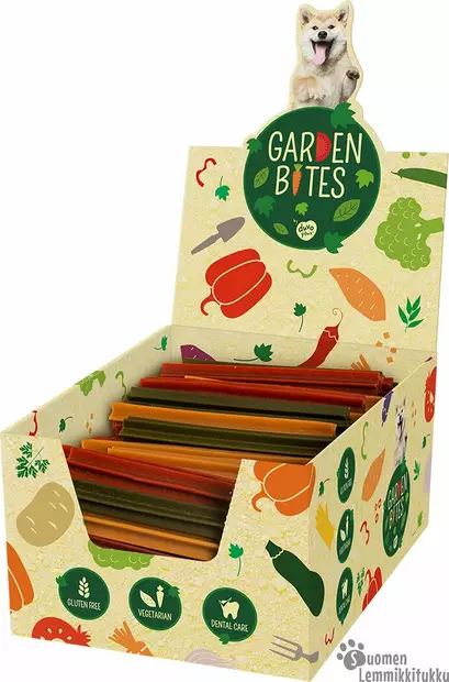 Garden Bites, Dental sticks, Koko L, jättipakkaus 120 tikkua, n.4,5 kk annos - Koiran hampaidenhoito - 40361 - 1