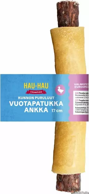 Kunnon puruluut Vuotapatukka, ankka, 17cm - Nahkaluut koiralle - 42621 - 1