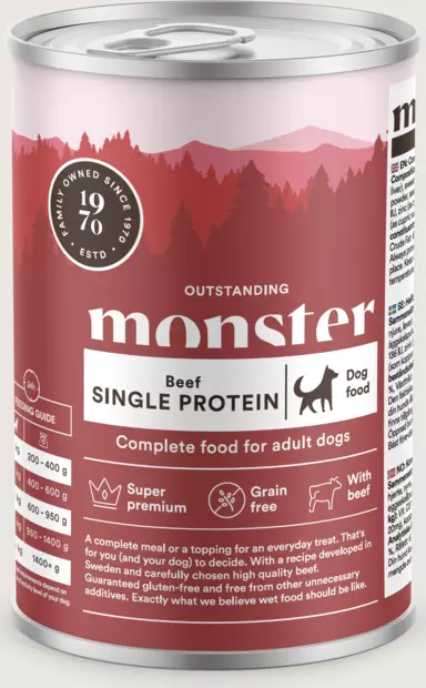 Monster Single Protein Nauta 400g - Koiran märkäruoka - 40251 - 1