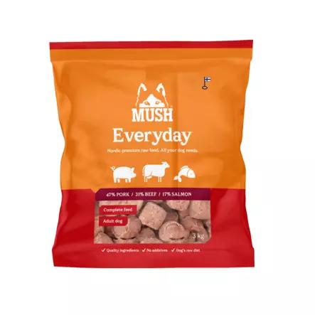 Mush Everyday Red 3x3kg, sika-nauta-lohi - Mush raakaruoka - 37301 - 1