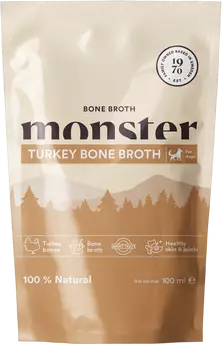 Monster Bone broth kalkkuna 100ml - Koiran märkäruoka - 402531 - 1