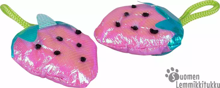 Duvo+ Bling Bling mansikat 2kpl - Kissan rapisevat ja kilisevät lelut - 41301 - 1