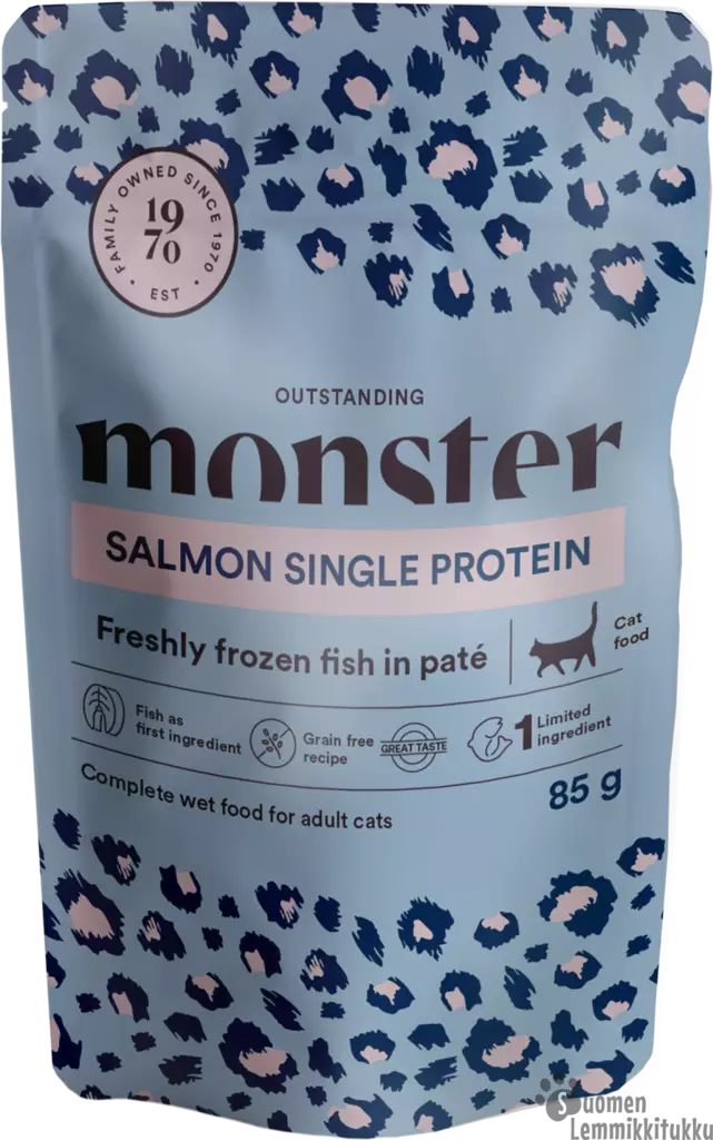 Monster Cat single Salmon 8 x 85g - Kissan märkäruoka - 40451 - 1