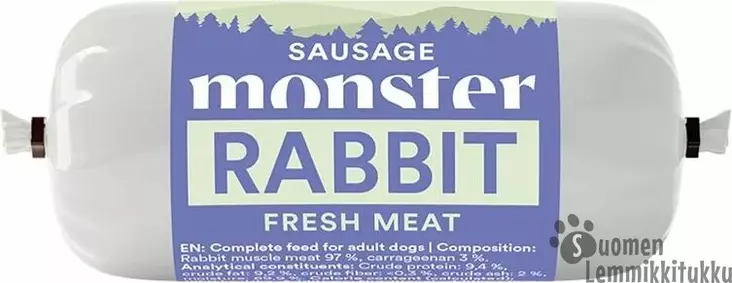Dog Sausage Rabbit 400g, kani - treenimakkara - Treenimakkarat koiralle - 42401 - 1