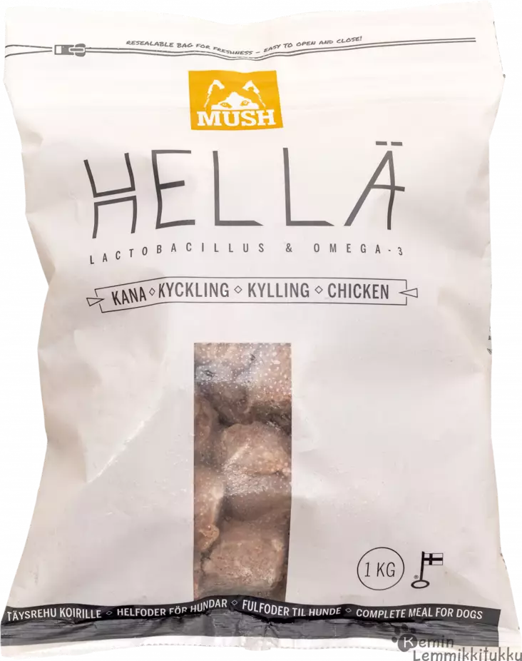 Mush Hellä kana 1kg - Koiran raakaruoka - 38561 - 1