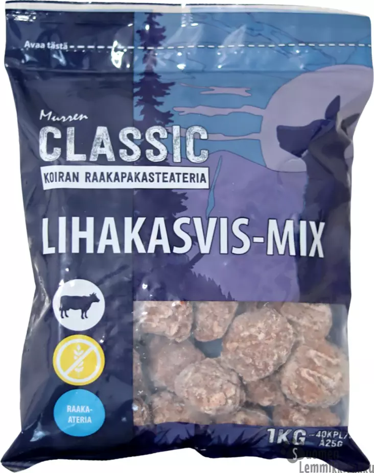 Liha-kasvismix 6x1kg, luuton, ennakkotilaus - Mush raakaruoka - 41811 - 1