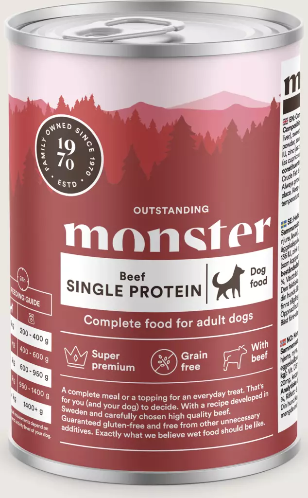 Monster Single Protein Nauta 400g - Koiran märkäruoka - 40251 - 1