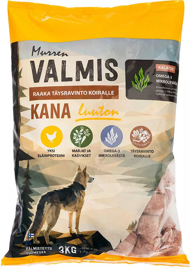 Murren Valmis kana 3kg - Koiran raakaruoka - 40871 - 1