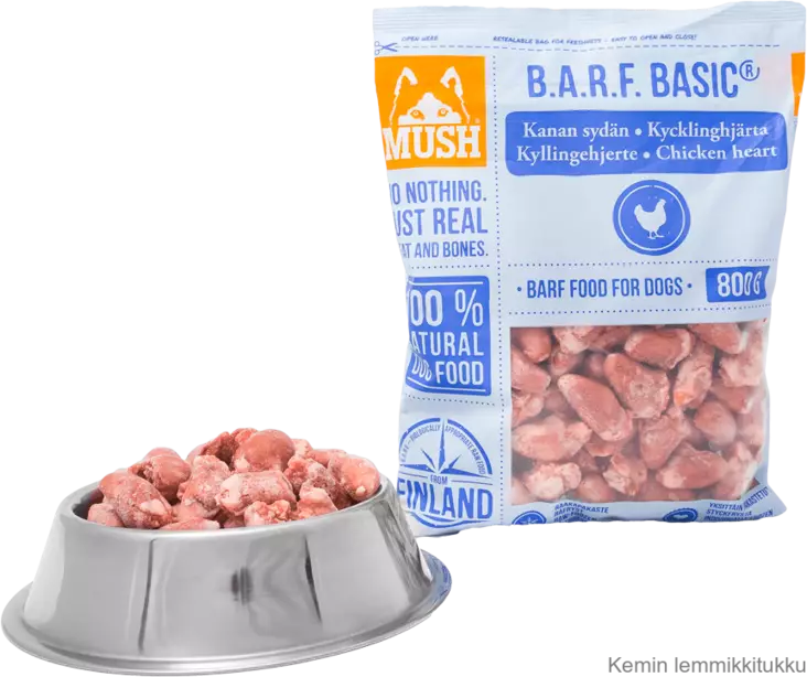 Mush Kanan sydän kokonainen 8x800g - Mush raakaruoka - 37321 - 1