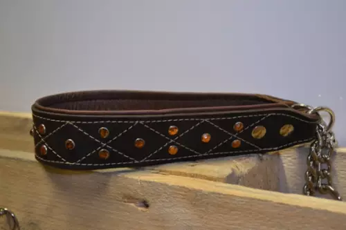 Nahkanasta puolikiristävä panta 65cm - Koiran nahkapannat - 418591 - 1