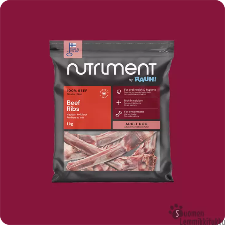 Nutriment By Rauh Naudan Kylkiluut 1 kg - Koiran raakaruoka - 42251 - 1