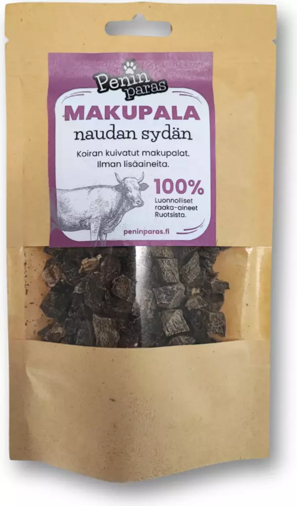 Penin Paras makupala Naudan sydän 80g - Rapeat makupalat koiralle - 43191 - 1