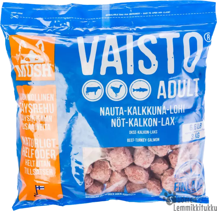 Mush Vaisto sininen 3kg - Koiran raakaruoka - 40441 - 1