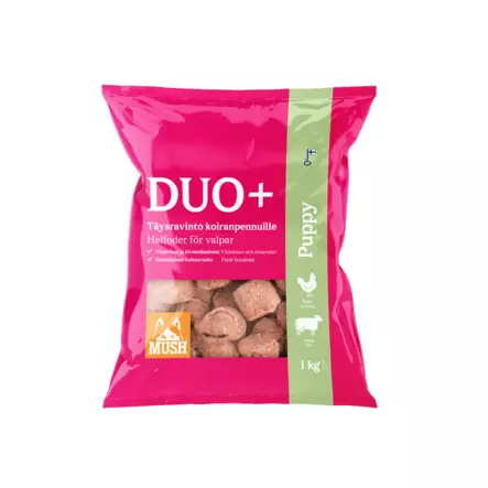 MUSH DUO+ PUPPY 6x1kg, kana-nauta - Mush raakaruoka - 37392 - 1