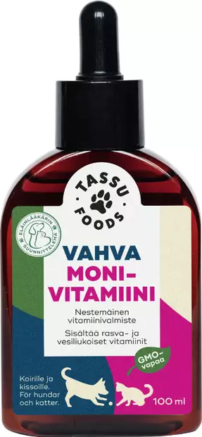 Tassu Foods Vahva Monivitamiini 100ml - Koiran lisäravinteet ja öljyt - 43182 - 1