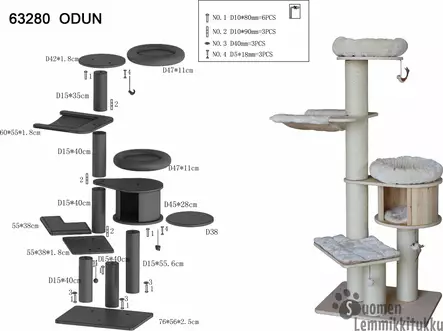Tukeva Raapimapuu Odun - Kissan raapimapuut - 37182 - 2