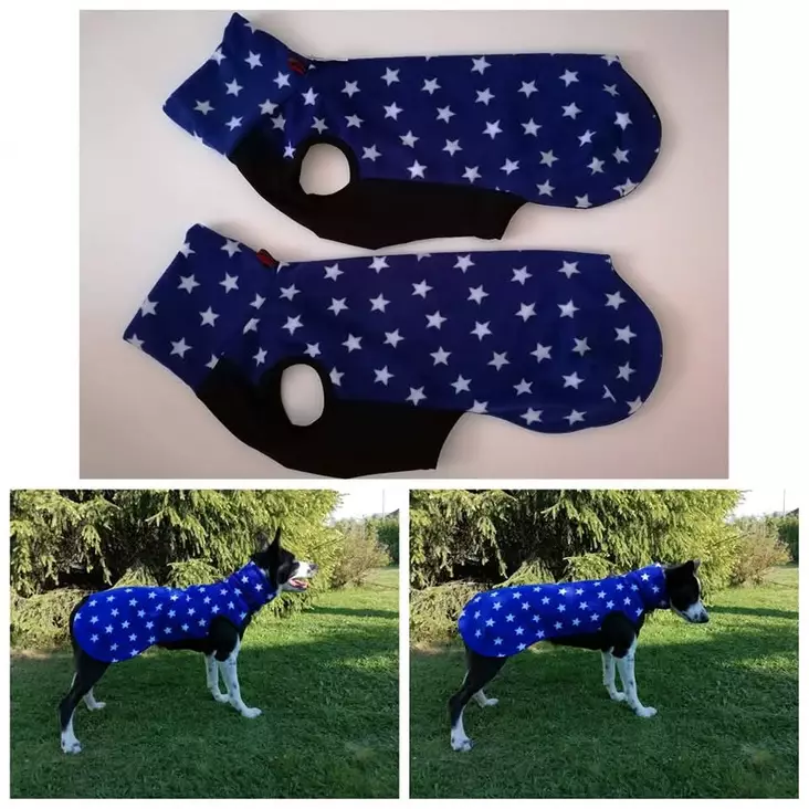 Satu Singeri Fleece-paita sininen tähti - Koiran kevyttakit ja villapaidat - 43112 - 1