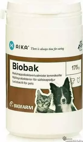 Biobak maitohappobakteeri kissoille ja koirille 175g - Koiran lisäravinteet ja öljyt - 37912 - 1