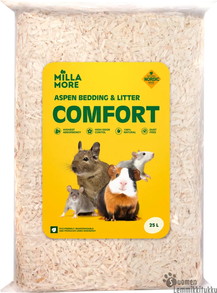 Millamore Comfort kuivike 25l n.1,4kg - Kanin ja jyrsijän heinät, kuivikkeet - 42272 - 1
