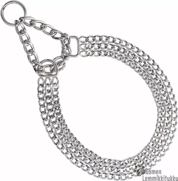 Kolmirivinen puolikiristävä ketjukaulain - Koiran Ketjukaulaimet - 39612 - 1