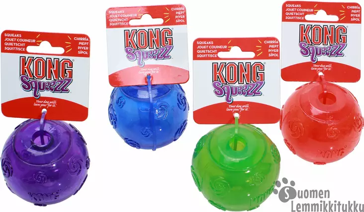 Kong Squeezz Ball 6,5cm - Koiran pallot ja heittolelut - 40622 - 1