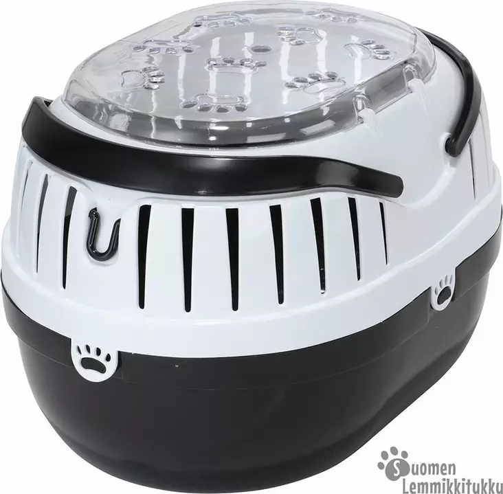 Kuljetuslaatikko 28x20x18cm musta-valkoinen - Kanin ja jyrsijän kuljetuskopat - 40312 - 1