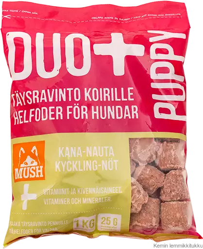 Mush Duo Plus Puppy pentupulla 6x1kg ennakkotilaus - Mush raakaruoka - 37392 - 1