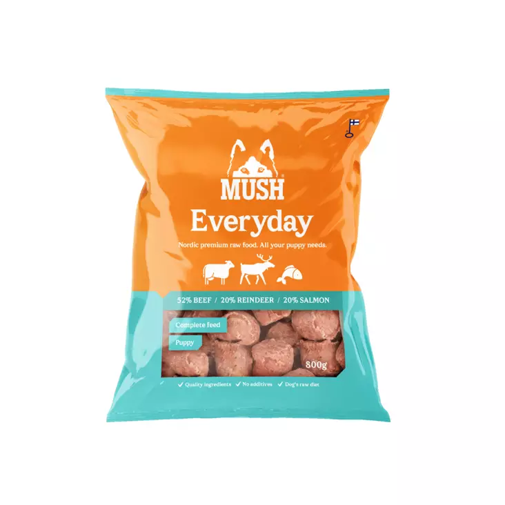 Mush Everyday Puppy Iceblue, nauta-poro-lohi - Mush raakaruoka - 41682 - 1
