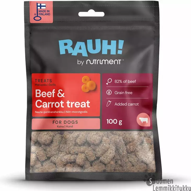 Rauh! Nauta-porkkanaherkku 100g - Rapeat makupalat koiralle - 42602 - 1