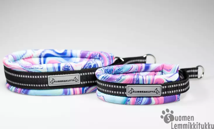 Puolikiristävä Lycrapanta marmori, ekstraleveä - Koiran puolikiristävät pannat - 41942 - 1