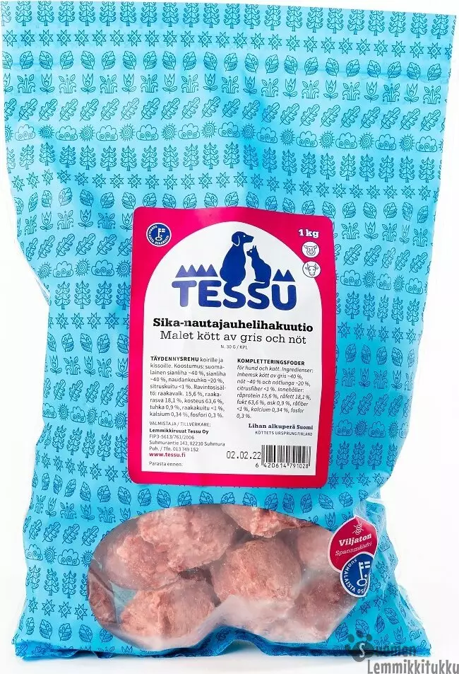 Sika-nauta jauhelihakuvio, ennakkotilaus 4x1kg - Tessu raakaruoka - 37492 - 1