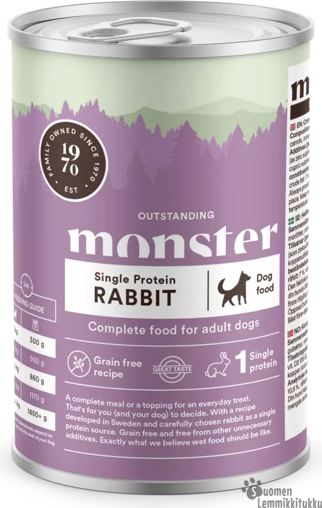 Monster Single Protein Kani 400g - Koiran märkäruoka - 40482 - 1