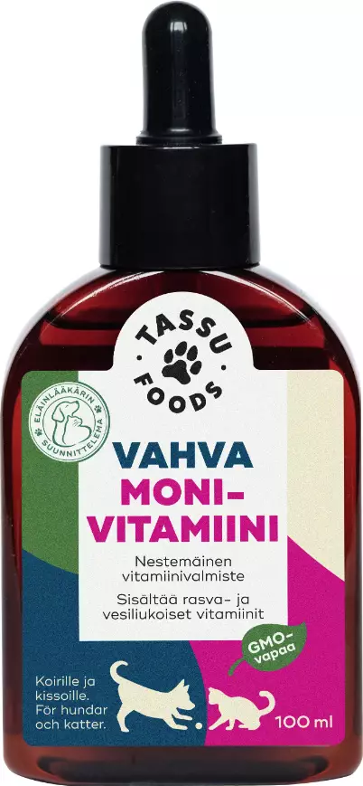 Tassu Foods Vahva Monivitamiini 100ml - Koiran lisäravinteet ja öljyt - 43182 - 1