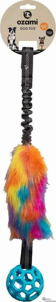 Vetolelu Play-n-Tug turkiksella ja pallolla unicorn - Koiran palkkauslelut - 42432 - 1