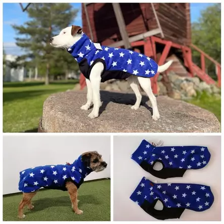 Satu Singeri Fleece-paita sininen tähti - Koiran kevyttakit ja villapaidat - 43123 - 2