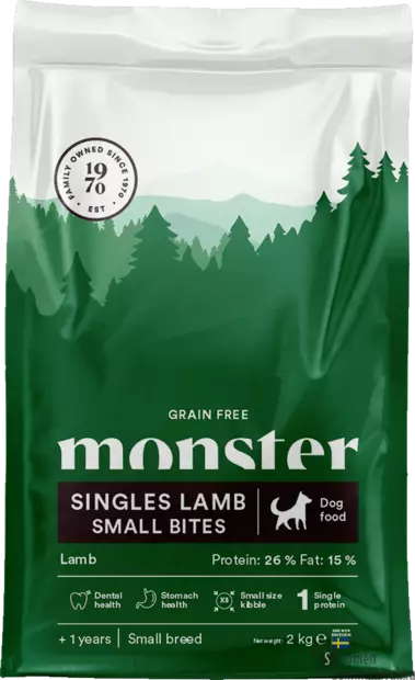 Grain Free Singles Lamb/lammas, small bites 2kg - Kuivaruoka normaaliaktiiviselle koiralle - 41423 - 1