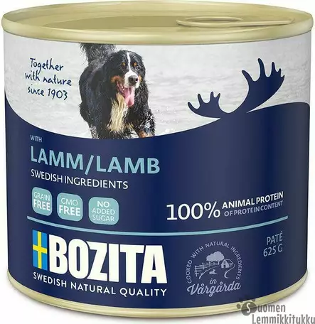 Bozita Lammas pate viljaton 625g - Koiran märkäruoka - 41323 - 1