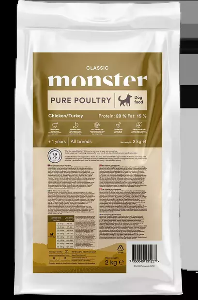 Monster Classic Pure Poultry - Kuivaruoka normaaliaktiiviselle koiralle - 42933 - 1
