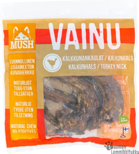 Vainu Kotimainen kalkkunan kaula, 250g - Luut koiralle - 42353 - 1