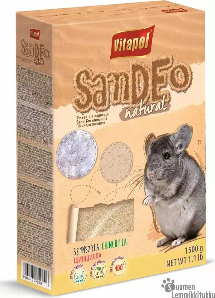 Vitapol Chinchillahiekka 1,5kg - Kanin ja jyrsijän vessat ja hiekat - 37743 - 1